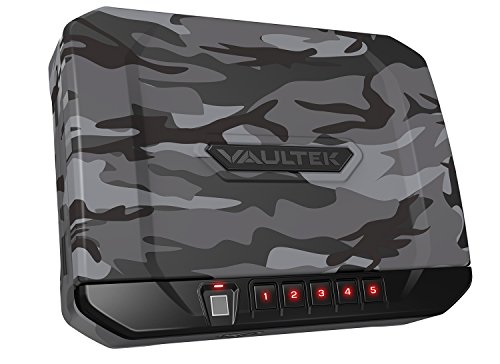 VAULTEK VS10i Biometric Handgun Bluetooth 2.0 Smart Safe Pistol Safe with Auto-Open Lid and Rechargeable Battery