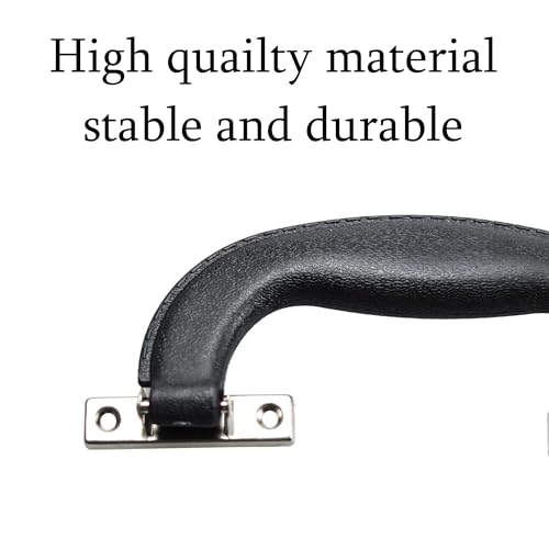 Image of 2Pcs 150mm Plastic Luggage Trunk Pull Handle, Black Suitcase Side Holder Long Pull Handle, Replacement Handle for Travel Suitcase