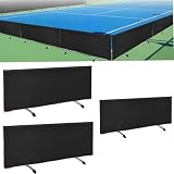 Tcatec Pickleball Ball Barriers 3 Pack - Court Dividers for Pickleball Courts, Portable Black Barriers for Ball Containment and Court Division
