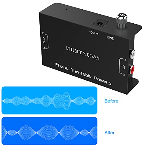 Phono Turntable Preamp, Phonograph Preamplifier With Rca Input, Rca/Trs Output, Phono Preamp For Turntable Record Play With 12 Volt Dc Adapter #TOP5