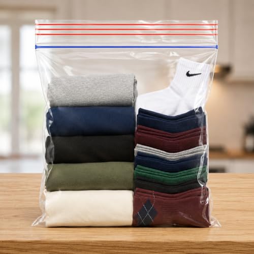 Image of Shalimar Ziplock Pouch | Ziplock /Zipper Bag |12x16 Inches | 25 Pcs | Multi-Purpose Storage Bag | Reusable & Reclosable With Zipper | Color - Natural