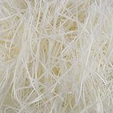 Carta velina triturata da 200 g, colore bianco rafia regalo Filler carta brandelli erba artigianale nastro rafia per scatole regalo fai da te cestello imballaggio decorazione riempimento