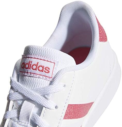 adidas unisex child Grand Court Tennis Shoe, White/Pink/White, 11 Little Kid US | Image 7