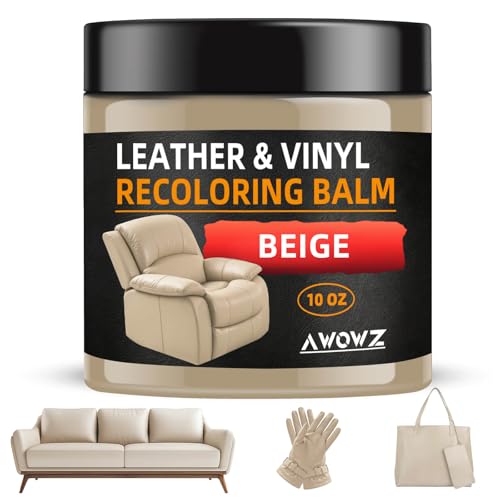 Baume réparateur cuir beige de 250ml pour raviver la beauté des meubles et sièges