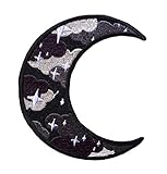 Lunar Crescent Moon Fantasy Cloud and Stars Kids Cartoon Iron on Patch Embroidered Patch Supplies for Jacket Bags Jeans Backpack Clothes DIY