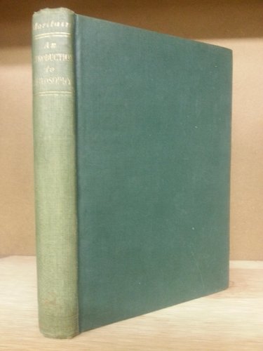 An introduction to philosophy B00086U3EY Book Cover