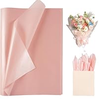 Pink Metallic Tissue Paper, 20 Sheets Pearlescent, 50x35m Packing Gift Paper for Wrapping Gifts and Hampers