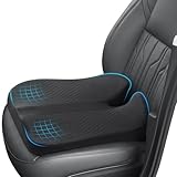 anzhixiu Heightening Car Seat Cushion for Better View- Seat Cushion for Car Reduces Lower Back Pressure& Support Spine- Truck Seat Cushion for Long Trip-Black