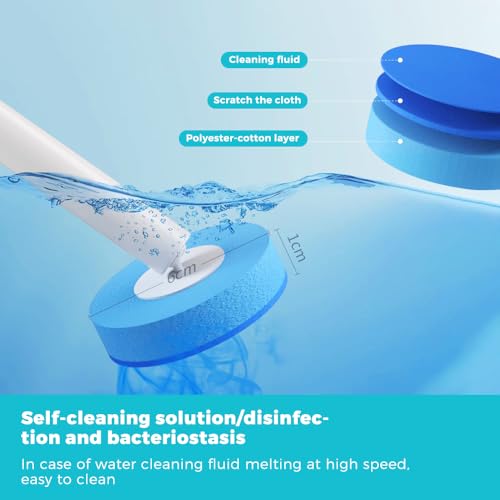 Image of LEASYLIFEDisposable toilet brush replacement heads, 40 pieces in a group, used in conjunction with disposable toilet brushes (40 Lavender)