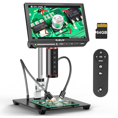 Elikliv 4K Digital Microscope with 52MP Camera