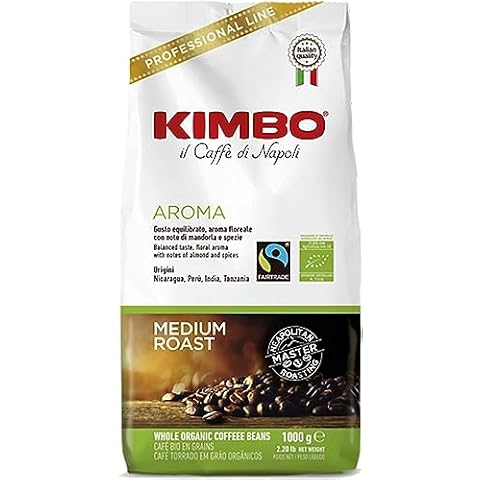 Kimbo Aroma Organic Fairtrade Coffee Beans 1kg Cover