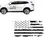 23.6''x11.8'' Distressed American Flag Sticker for Car Door, Graphic USA US Flag Auto Patriotic Decal, Old Glory Grunge Look Stickers for Tailgate Window Hood, Fits Most Cars, SUV, Truck
