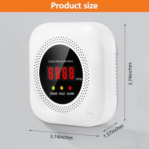 Image of Carbon Monoxide Detector Plug in, Digital Display CO Detector, Battery-Free, 85dB Loud CO Alarm, CO Monitor for Home Kitchen Bedroom Garage Camper Hotel (2 Pack)