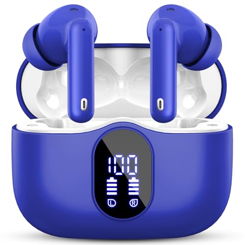Btootos Bluetooth Kopfhörer, Kopfhörer Kabellos Bluetooth 5.4 Sport In Ear Kopfhörer mit 4 Mikrofon, 40 std Spielzeit, LED-Anzeige, ENC Lärmreduzierung, Tiefer Bass Ohrhörer für Arbeit und Studium