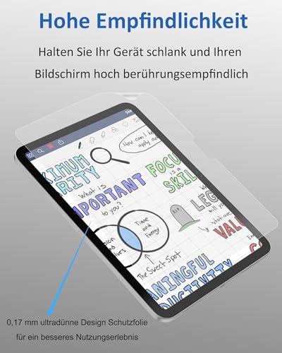 2 Stück Papier Folie für iPad A16 11./10. Generation 2022/2025 Schutzfolie – Ansicht 6