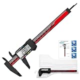 Digital Messschieber, Schieblehre 150mm / 6-Zoll Digital Messlehre mit Klarem LCD-Display und 3 batterie, für Außen, Innen, Tiefen und Schrittmessung