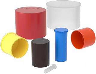 Straight Plastic Caps - TPE Straight Cap 0.625" (15.9mm) x 1.000" (25.4mm) +Knurl Yellow Tpe MOCAP S.625-16KYW8 (qty100)