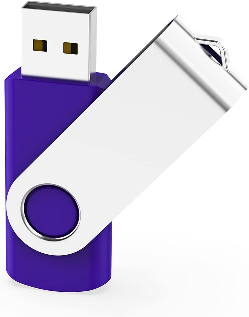 32GB Flash Drive 10 Pack, Alihelan 32G USB Stick Thumb Drive Bulk USB 2.0 Memory Stick Swivel Pen Drive Jump Drive, Purple - Image 7