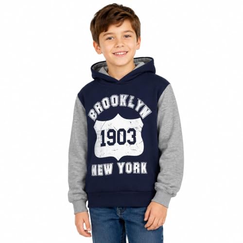 Sweat à capuche Brooklyn pour enfants de 2 à 13 ans en polaire confortable