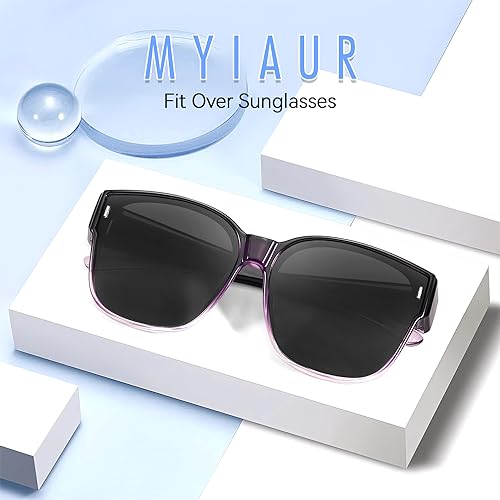 Myiaur Oversized Fit Over Sunglasses for Women, Trendy Wear Over Glasses, Polarized UV400 Protection Sunglasses for Driving4