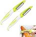 QitinDasen 2Pcs Professionell Pendelschäler Set, Gemüseschäler & Obstschäler, Kartoffelschäler, Karottenschäler, Universalschäler (Grün)