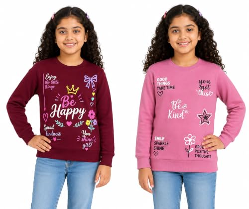 Image of NammaBaby Girls Cotton Round Neck Sweatshirt