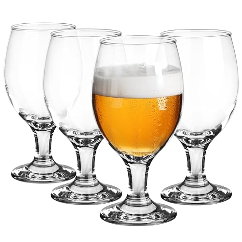 Glasmark Krosno Gläser-Set Für Bier 0,36 Liter Biergläser Bier Pokal Gläser Für Craft Beer Bier Tulpe Bierglas Trinkglas Glas Für Cocktail Cocktailgläser Spülmaschinenfest 4 x 360ML