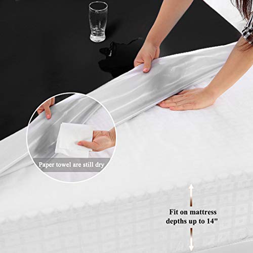 Piccocasa Bedding Twin Black Fitted Sheet,Microfiber Polyester Quality Mattress Protector With Five-Sided Tpu Membrane Layer,1 Fitted Sheet Only-Fit On Mattress Depths Up To 14 Inch #TOP3