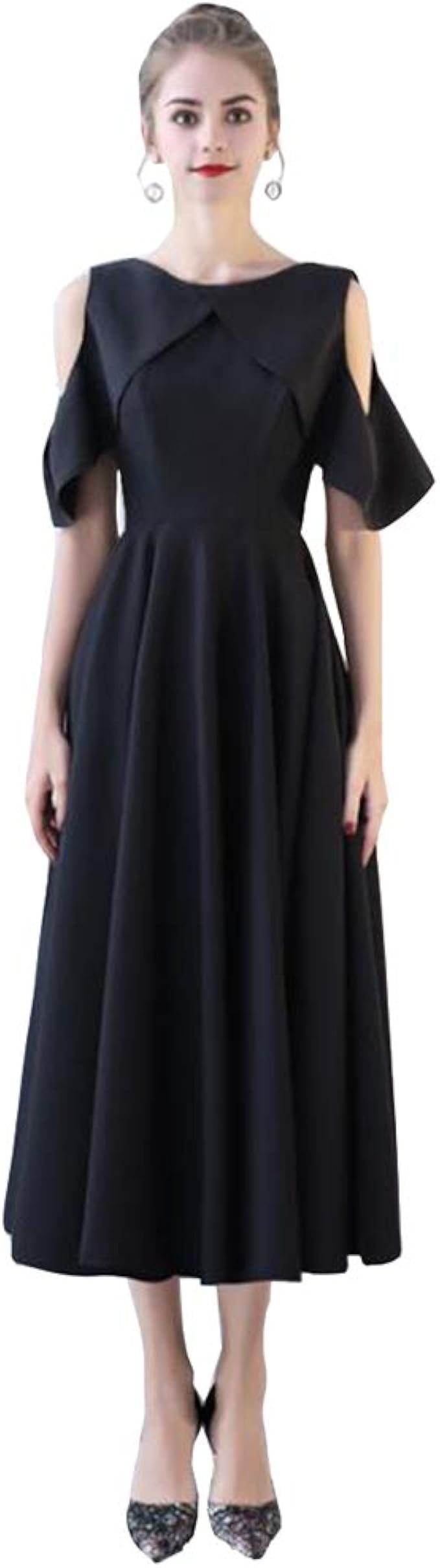 Amazon パーティードレス ロングドレス 成人式 二次会 ブライドメイド 舞踏会 演奏会 披露宴ドレス お呼ばれ Dress 上品 ブライズメイドドレス 謝恩会 ワンピース 黒 イブニングドレス 通販