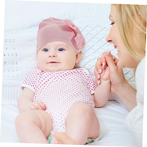 4pcs Hats Soft Cotton Caps with Bow for Winter Warmth for Months Light Comfortable Headwear for Boys4