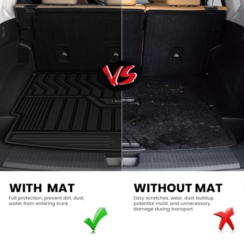 Image of LASFIT Cargo Mat for Rogue 2026 2025 2024 2023 2022 2021 | All Weather TPE Custom Fit Cargo Trunk Mat Accessories, Black