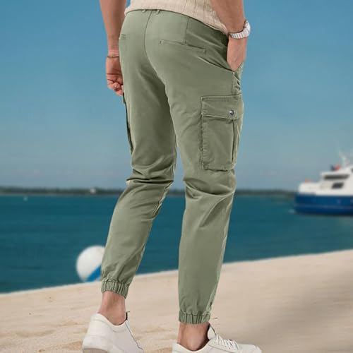 WENKOMG1 Mens Jogger Sweatpants, Casual Fall Winter Elastic Waist Drawstring Athletic Workout Sweatpant, M-3XL4