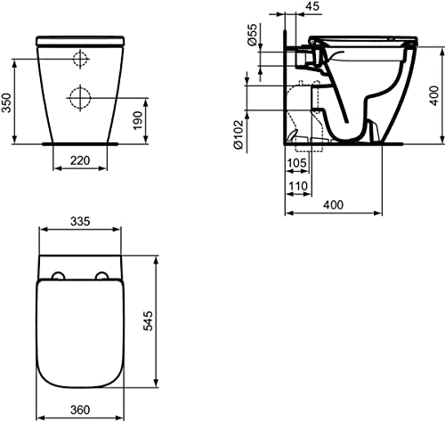 Ideal Standard - i.life B Stand-WC Philoparete mit RimLS+ Technologie, weiß – Bild 4