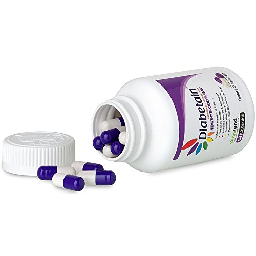 Diabetain Type 2 Diabetes Supplements - Blood Sugar Control Stabilizer Support Supplement - Clinically Tested Diabetic Glucose Balance Formula with Vitamins for Eye Health & Energy - 60 Capsules