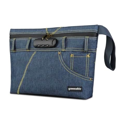 Yannabis Smell proof bags,Money Bag Organizer Bag with Combination Lock,11.8"x8.6"LargeTravel Stash bag Cover