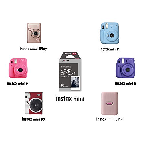 image for Fujifilm Instax Mini Instant Film Monochrome 3-Pack Bundle Set, Mono C