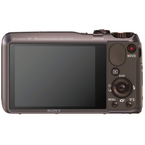 Sony DSC-HX20VT Cyber-shot Digitalkamera (18,2 Megapixel, 20-fach opt. Zoom, 7,5 cm (3 Zoll) Display, Schwenkpanorama, Full HD) braun