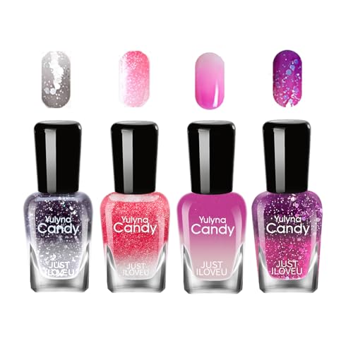Farbwechselnder Nagellack Set, Temperaturgesteuerter Farbwechselnder Nagellack - Farbtemperaturregelung Nail Polish (Muticolor D Set)