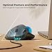 PORLEI Wired Trackball Mouse with RGB Lighting, Ergonomic Thumb Control to Reduce Muscle Strain, 5 Adjustable DPI, Dual USB-C & USB-A Connectivity, Compatible with PC, Laptop, Mac, Windows-Blue