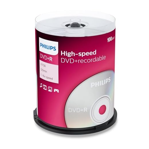 Philips DVD+R, 16x, 100 pièces, 4,7GB