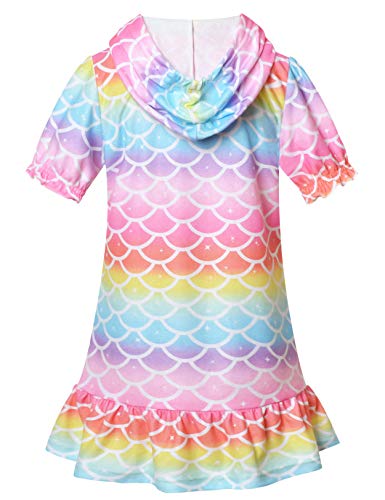 CHILDRENSTAR Girls Swim Coverups Terry Swimsuit Cover-Up Hooded Zip-Up Beach Robe2