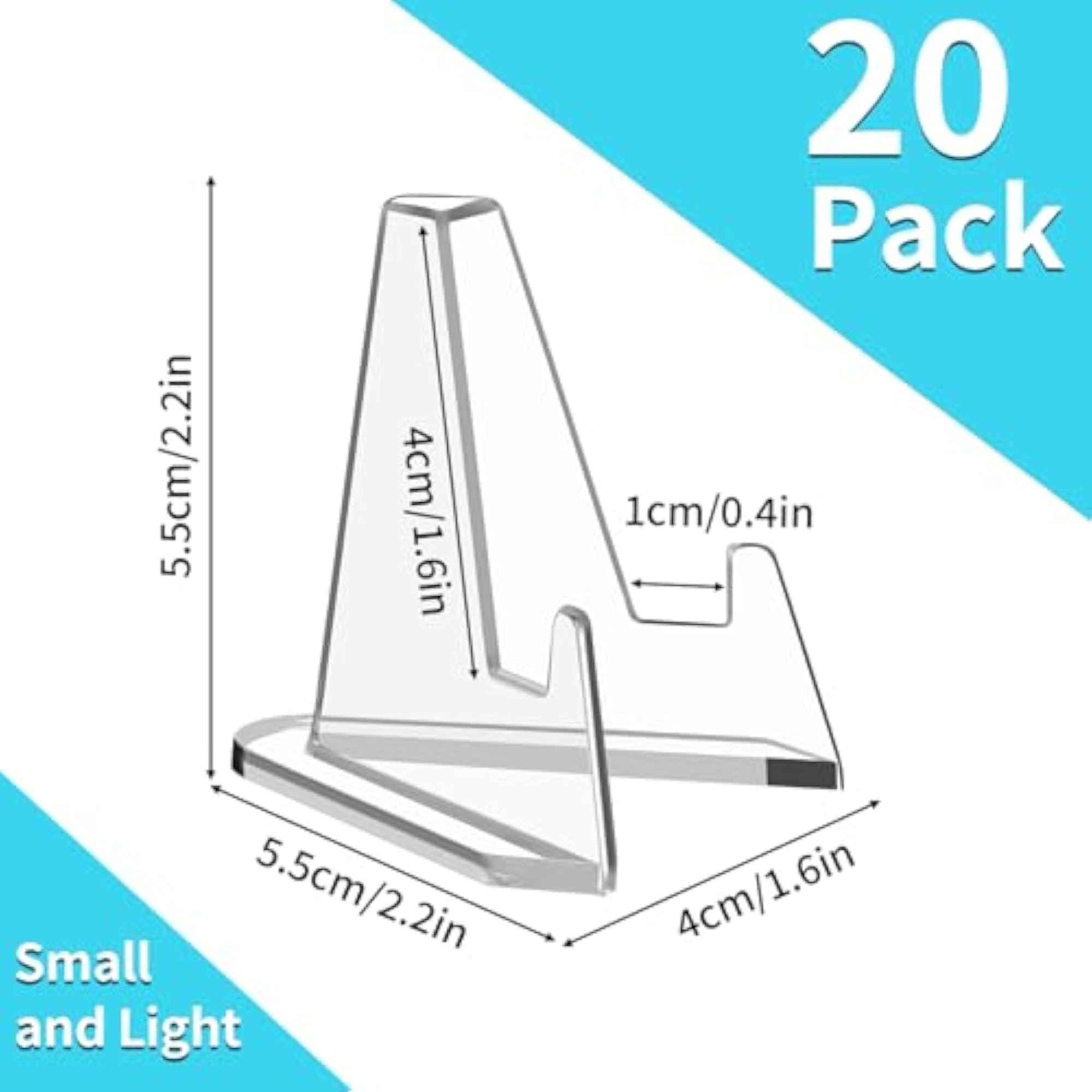 Card Display Stand, 20 Pcs Small Acrylic Easel Holders