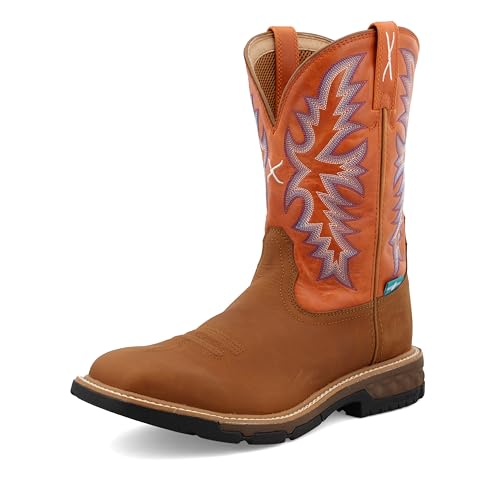 Image of Twisted X Men's 6 inch Work Oblique Toe Boot with CellSole comfort footbed