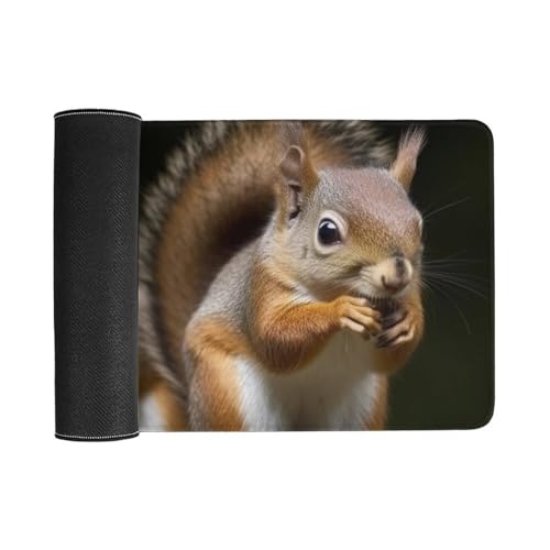Mouse pad grande antideslizante 60 x 30 cm diseño ardilla miniatura 3