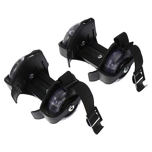 Gogogmee Adjustable Skating Shoes 1 Pair of Heel Rollers Cool Flashing Wheels for Beginners