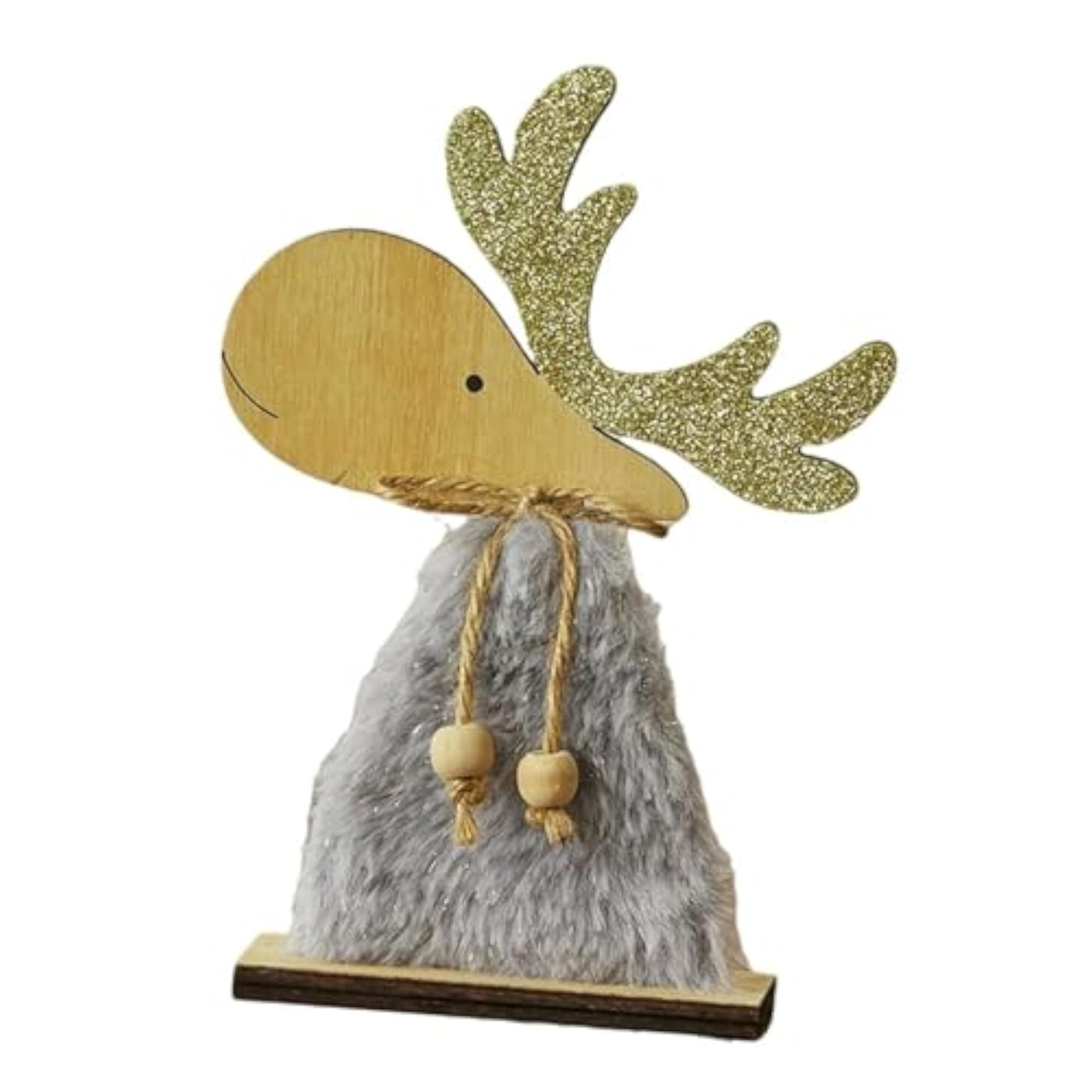 Wooden Christmas Decorations Rustic Elk Figurine