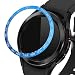 Produktbild kwmobile Schutzring kompatibel mit Samsung Galaxy Watch 4 Classic (46mm) - Bezel Ring Lünette mit Tachymeter Skala Blau Weiß