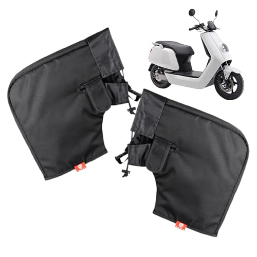 Orejeras de manillar con forro térmico, calentador de manos para motocicleta, orejeras de manillar de moto de nieve, guantes impermeables y cálidos para empuñadura de moto de nieve, fundas de