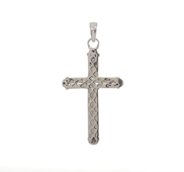 Collier Argent 925 Avec Pendentif Cœur Grenat Et Topaze Blanche - Longueur 18 Pouces