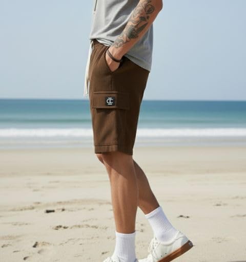 Image of INDICLUB Men's Athletic Performance Shorts,Casual Everyday Wear, Comfortable Drawstring Style